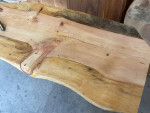 Ponderosa Pine Slab & Legs Coffee Table Bench 68” Long 16” Height