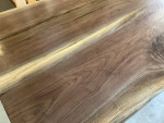 Black Walnut Dining Table 93” Beautiful Grain and Knots 2 Slabs