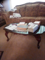Cherry coffee table and end tables