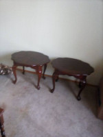 Cherry coffee table and end tables