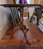 Harden Cherry Pedestal Lamp End Table