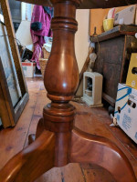 Harden Cherry Pedestal Lamp End Table