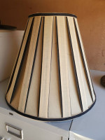 Pair of Table Lamps,Black With Beige Shades