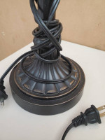 Pair of Table Lamps,Black With Beige Shades