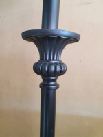 Pair of Table Lamps,Black With Beige Shades