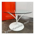 TABLE, ITALIAN FAMOUS FURNITURE MAKER , GLASS TABLE, NEW IN PLASTIC