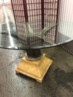 GLASS TABLE, NEW