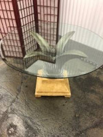 GLASS TABLE, NEW