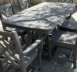POLYWOOD Dining Table Slate Grey