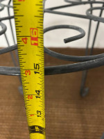 Small Black Metal Plant Stand Accent Table