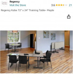 (3) Regency Kobe 72" x 24" Training Table. Office Desk Classroom Desk.