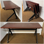 (3) Multipurpose Table Flip Base Table, Wheels. $99 ea. $250 all 3. Wo