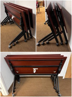 (3) Multipurpose Table Flip Base Table, Wheels. $99 ea. $250 all 3. Wo