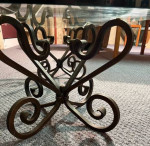 Table Glass 3/4" Thick Coffee Table Brass Base Gorgeous