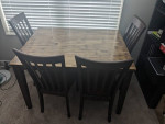 3'x4' Table and 4 Chairs