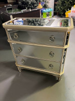 Beautiful 3 Drawer Mirrored Dresser Chest Nightstand Table!!!
