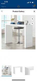 60 Inch Modern High Gloss White Bar Table—BRAND NEW!!!