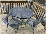 Iron table with chairs