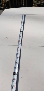Small, White 2-Leaf Buffet Table - Measurements in photos