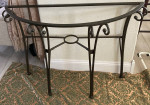 Glass Metal entry or side table