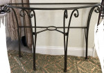 Glass Metal entry or side table