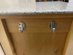 Small Granite Top Side table 31” H x 18” W x 18”D with 2 drawers