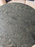 Large Granite top mid century dining table verde marinade beautiful