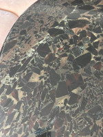 Large Granite top mid century dining table verde marinade beautiful