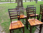 Counter Height Dining Table with 8 Matching Chairs