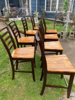 Counter Height Dining Table with 8 Matching Chairs