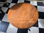 Industrial Side Table Solid wood on cast iron legs