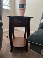Wood bedside table