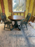 Kitchen Dining Table with 2 Chairs - Green- 42"