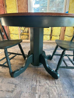 Kitchen Dining Table with 2 Chairs - Green- 42"