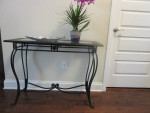 Very Nice,Wood,Glass ,Metal Rectangular Console Table