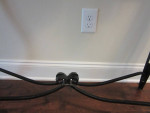 Very Nice,Wood,Glass ,Metal Rectangular Console Table