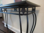 Very Nice,Wood,Glass ,Metal Rectangular Console Table