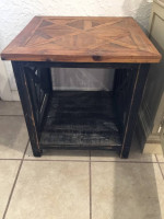 Pine Reclaimed Wood Table nightstand gorgeous woodwork top