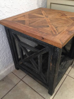 Pine Reclaimed Wood Table nightstand gorgeous woodwork top