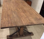 Reclaimed Pine Wood industrial style Dining Table 79”