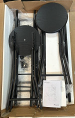 Brand New in Box Small Table and Chairs Set for Two, Black