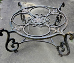 coffee table, French Art Deco Wrought Iron Centre Table Distressed Painted