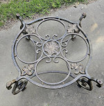 coffee table, French Art Deco Wrought Iron Centre Table Distressed Painted