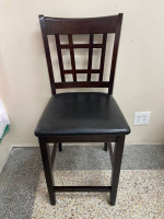 1 Wood Pub table barstool seat height 25” Like New. Cherry Wood Color