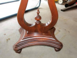 Mint 1860s Empire Style Mahogany Lyre Flip-Top-Game Table