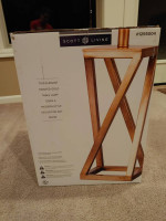 2 - Scott Living 28-in Gold Table Lamps with Fabric Shade