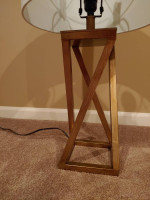 2 - Scott Living 28-in Gold Table Lamps with Fabric Shade