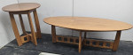 Solid oak coffee and side table