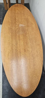 Solid oak coffee and side table
