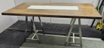 Wood and tile dining table